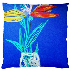 Dscf1451 - Birds If Paradise In A Cristal Vase Standard Flano Cushion Case (one Side) by bestdesignintheworld