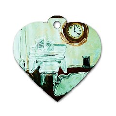 Dscf1961 - White Room Dog Tag Heart (two Sides) by bestdesignintheworld