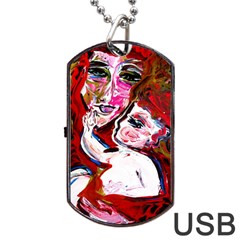 Dscf1554 - Madonna And Child Dog Tag Usb Flash (one Side) by bestdesignintheworld