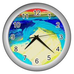 Dscf3229 - Kite In Brasil Wall Clocks (silver)  by bestdesignintheworld