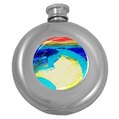 Dscf3229 - Kite In Brasil Round Hip Flask (5 Oz) by bestdesignintheworld