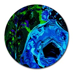 Dscf1604 - lady in blue kimono Round Mousepads