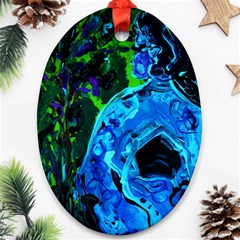 Dscf1604 - Lady In Blue Kimono Oval Ornament (two Sides) by bestdesignintheworld