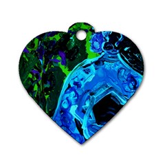 Dscf1604 - lady in blue kimono Dog Tag Heart (One Side)