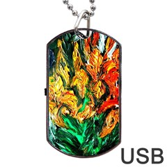 Tiger Lillis   1 Dog Tag Usb Flash (one Side) by bestdesignintheworld