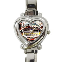 Egg In The Duck   Needle In The Egg 2 Heart Italian Charm Watch by bestdesignintheworld