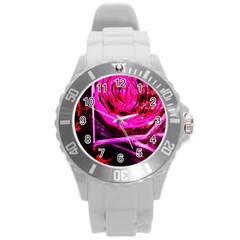 Calligraphy 2 Round Plastic Sport Watch (l) by bestdesignintheworld