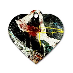 Egg In The Duck   Needle In The Egg Dog Tag Heart (two Sides) by bestdesignintheworld