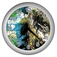 In The Net Of The Rules 3 Wall Clocks (silver)  by bestdesignintheworld