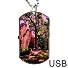 Hot Day In  Dallas 6 Dog Tag Usb Flash (one Side) by bestdesignintheworld