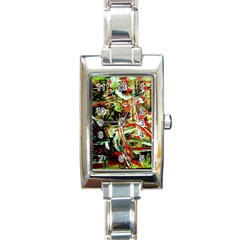 Girl Reading Rectangle Italian Charm Watch