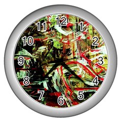 Girl Reading Wall Clocks (Silver) 