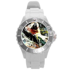 Egg In The Duck   Needle In The Egg Round Plastic Sport Watch (l) by bestdesignintheworld