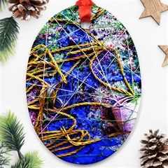 Moment Of The Haos 12 Ornament (oval) by bestdesignintheworld