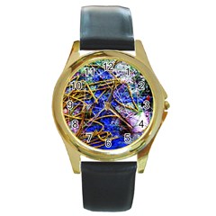 Moment Of The Haos 12 Round Gold Metal Watch by bestdesignintheworld