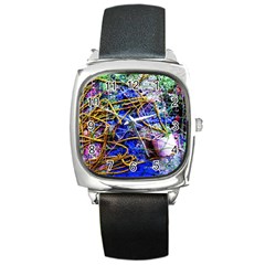 Moment Of The Haos 12 Square Metal Watch by bestdesignintheworld