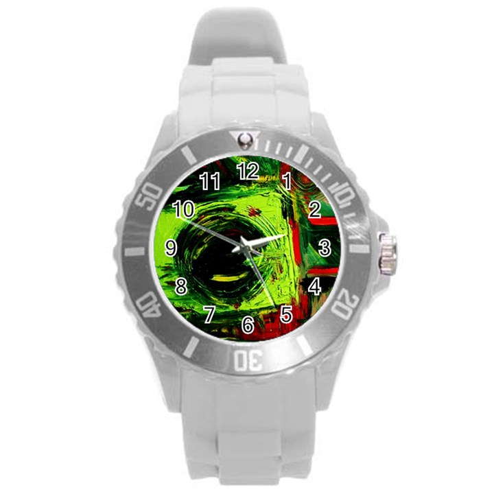 Abandoned Mine 7 Round Plastic Sport Watch (L)