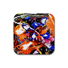 Smashed Butterfly Rubber Coaster (square)  by bestdesignintheworld