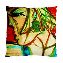 Girl In A Blue Tank Top Standard Cushion Case (two Sides) by bestdesignintheworld