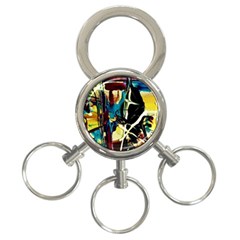 Dance Of Oil Towers 2 3-ring Key Chains by bestdesignintheworld