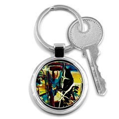 Dance Of Oil Towers 2 Key Chains (round)  by bestdesignintheworld