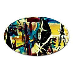 Dance Of Oil Towers 2 Oval Magnet by bestdesignintheworld