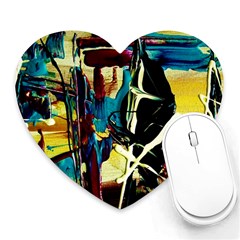 Dance Of Oil Towers 2 Heart Mousepads by bestdesignintheworld