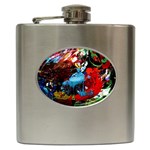 Two Hearts   One Beat 1 Hip Flask (6 oz) Front