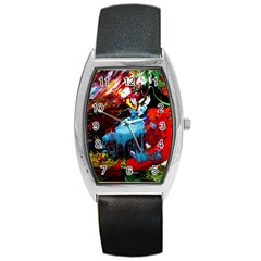 Two Hearts   One Beat 1 Barrel Style Metal Watch