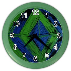 Point Of Equilibrium 5 Color Wall Clocks