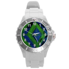 Point Of Equilibrium 5 Round Plastic Sport Watch (L)