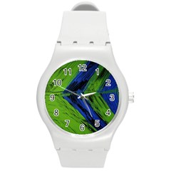 Point Of Equilibrium 2 Round Plastic Sport Watch (m) by bestdesignintheworld