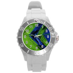 Point Of Equilibrium 2 Round Plastic Sport Watch (l) by bestdesignintheworld