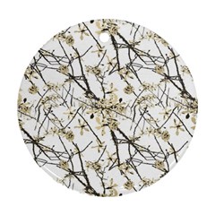 Nature Graphic Motif Pattern Ornament (round) by dflcprints