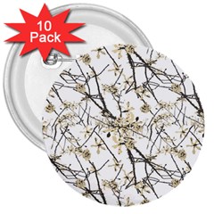 Nature Graphic Motif Pattern 3  Buttons (10 Pack)  by dflcprints