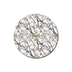 Nature Graphic Motif Pattern Rubber Coaster (round)  by dflcprints