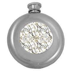 Nature Graphic Motif Pattern Round Hip Flask (5 Oz) by dflcprints