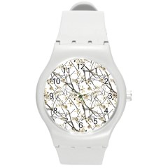 Nature Graphic Motif Pattern Round Plastic Sport Watch (m) by dflcprints