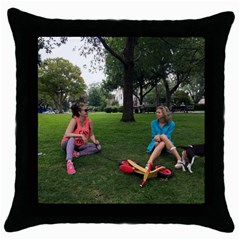 19688418 10155446220129417 1027902896 O - Walking With Daughter And Dog Throw Pillow Case (black) by bestdesignintheworld