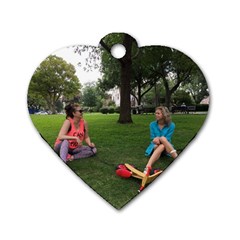 19688418 10155446220129417 1027902896 O - Walking With Daughter And Dog Dog Tag Heart (two Sides) by bestdesignintheworld