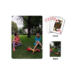 19688418 10155446220129417 1027902896 O - Walking With Daughter And Dog Playing Cards (mini)  by bestdesignintheworld