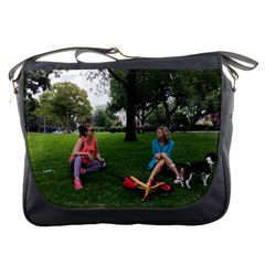 19688418 10155446220129417 1027902896 O - Walking With Daughter And Dog Messenger Bags by bestdesignintheworld