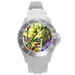 House Will Be Built 4 Round Plastic Sport Watch (l) by bestdesignintheworld