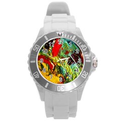 Yellow Chick 7 Round Plastic Sport Watch (l) by bestdesignintheworld