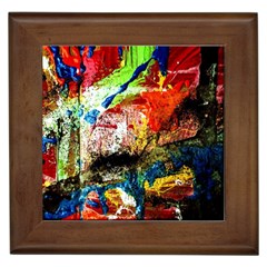 Untitled Red And Blue 3 Framed Tiles by bestdesignintheworld