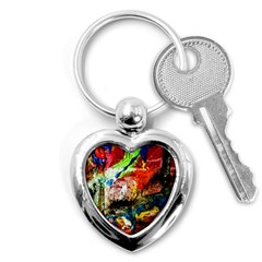 Untitled Red And Blue 3 Key Chains (heart)  by bestdesignintheworld