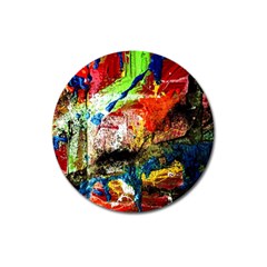 Untitled Red And Blue 3 Magnet 3  (round) by bestdesignintheworld