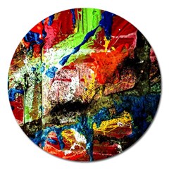 Untitled Red And Blue 3 Magnet 5  (round) by bestdesignintheworld