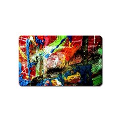 Untitled Red And Blue 3 Magnet (name Card) by bestdesignintheworld