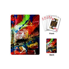 Untitled Red And Blue 3 Playing Cards (mini)  by bestdesignintheworld